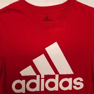 Adidas Casual Crew Neck Short Sleeve Graphic T Shirt Mens Size XS Red